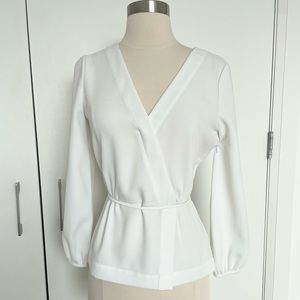 J.Crew | White Peplum Blouse